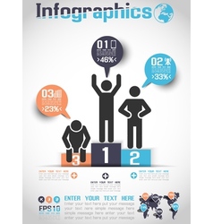 INFOGRAPHICS MODERN BUSINESS BUBBLE ICON MAN STYLE vector image