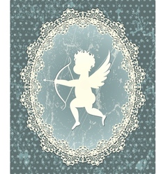 Cupid medallion vector image