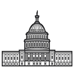United States Capitol vector image