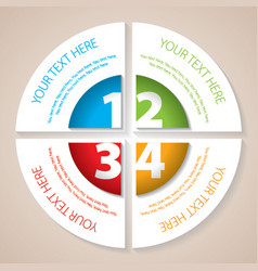 Modern circle diagram poster Modern circle diagram poster vector image