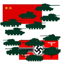 Set of war tanks vector image