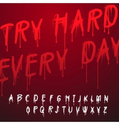 Graffiti splash alphabet vector image