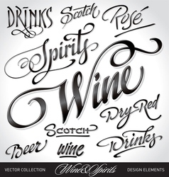Beverage headlines set vector image