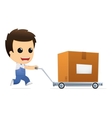 Funny cartoon mechanic vector image