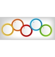 Concept of colorful circular banners with arrows vector image