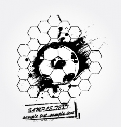 Grunge soccer ball vector image