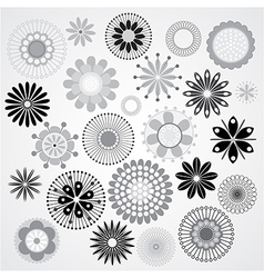 Black flowers Royalty Free Vector Image - VectorStock
