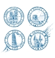 Travel stamps vector image