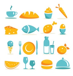 Food icons vector image