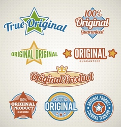 Original Black and white Labels vector image