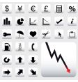 Finance icons vector image