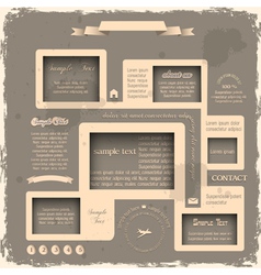 Web design in Retro style 2 vector image