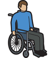 Man in wheelchair vector image