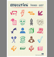 School and education web icons set vector image