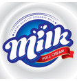 Milk packaging design vector image