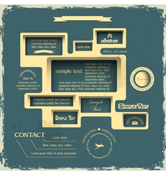Web design in Retro style vector image