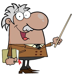 Black Or Hispanic Professor Using A Pointer Stick vector image