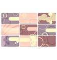 Set of cute business cards vector image
