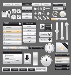 Web and mobile interface elements vector image