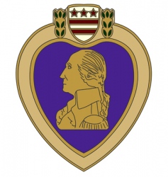 Purple heart war medal vector image