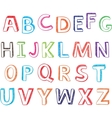 Hand drawn alphabet letters vector image
