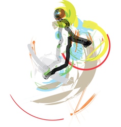 Basketball player in action vector image