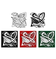 Heron bird in celtic style Heron bird in celtic style vector image