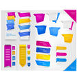 Origami paper banners vector image