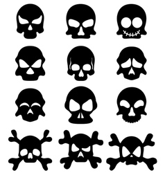 Skull symbol set vector image
