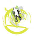Basketball player in action vector image