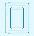 Mobile Blueprint vector image