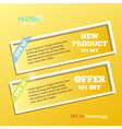 Two White Banners vector image