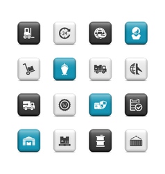 Logistics transportation icons vector image