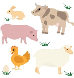 Farm animals set 1 vector image