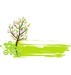 Blossom tree grunge vector image