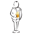 Beer drinker vector image