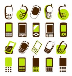 Mobile phones design elements vector image