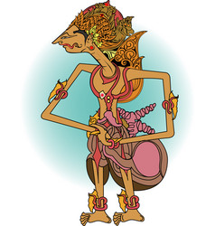 Karna shadow puppets vector image