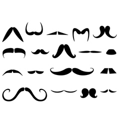 Mustaches set vector image