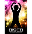 Disco party poster floral vector image
