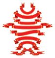 Set of red banners vector image