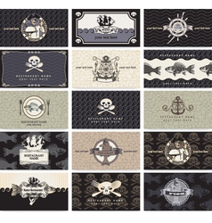 Pirate cards vector image