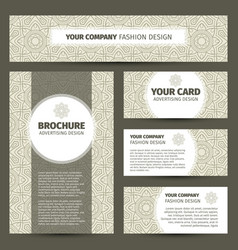 Corporate identity design with indian pattern vector image
