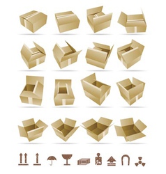 Of shipping box and box vector image