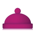 Isolated winter hat on white background vector image
