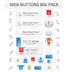 Web buttons vector image