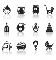 Baby icons vector image