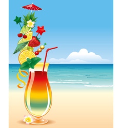 Tropical cocktai vector image