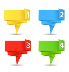 Origami banners vector image