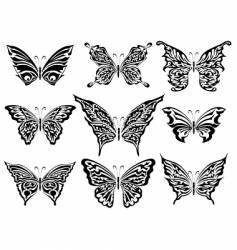 Set of butterflies vector image